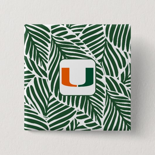 U Miami Knop Vierkante Button 5,1 Cm (Voorkant)