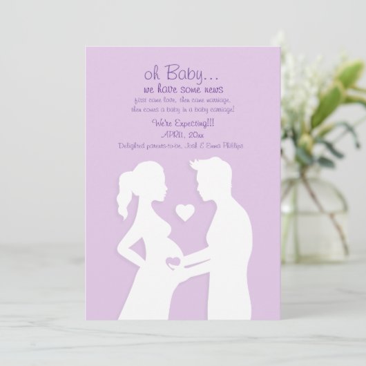 U + mij = Drie Zwangerschap Kaart (Staand voorkant)