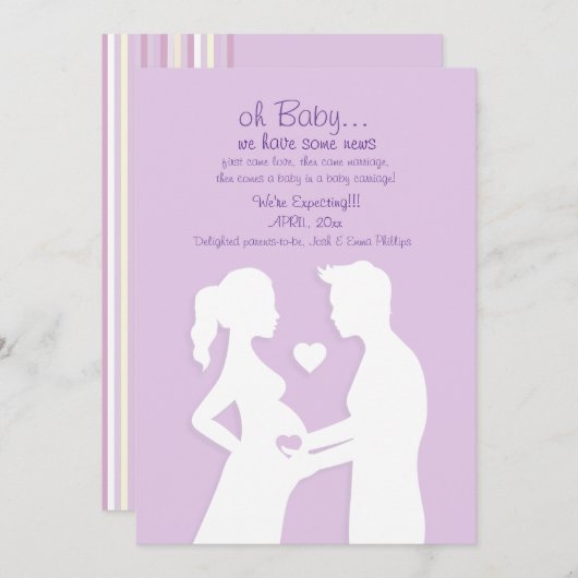 U + mij = Drie Zwangerschap Kaart (Voorkant / Achterkant)