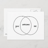 U mij Geweldige Venn Figuur Briefkaart (Voorkant / Achterkant)