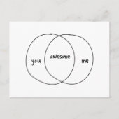 U mij Geweldige Venn Figuur Briefkaart (Voorkant)