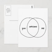 U mij Geweldige Venn Figuur Briefkaart (Voorkant / Achterkant)