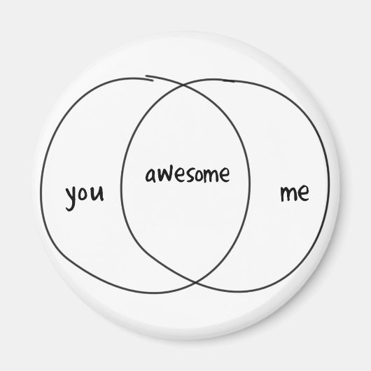 U mij Geweldige Venn Figuur Magneet (Voorkant)