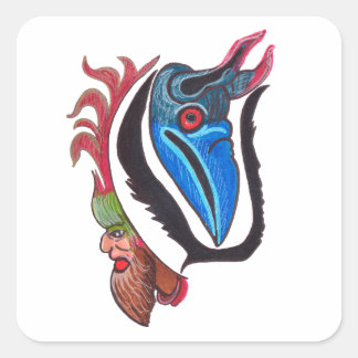 U - MINIATURE VIERKANTE STICKER