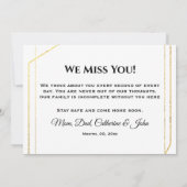 U mist uw DIY 5 fotominimalistische gezinstroepen Bedankkaart (Achterkant)