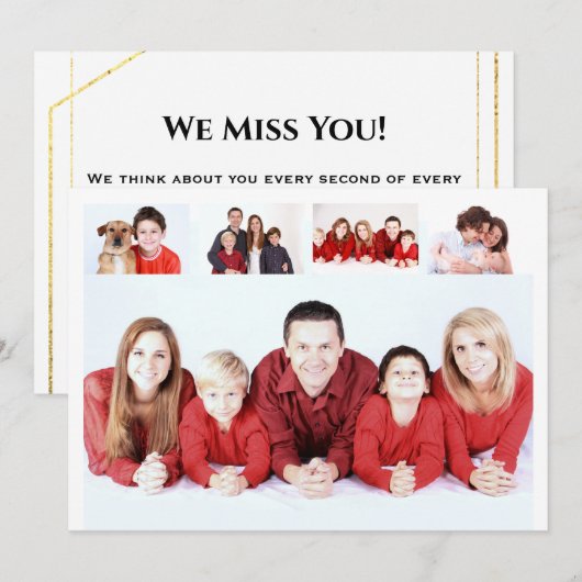 U mist uw DIY 5 fotominimalistische gezinstroepen Bedankkaart (Voorkant / Achterkant)