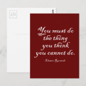 U moet doen wat u niet kunt doen briefkaart (Voorkant / Achterkant)