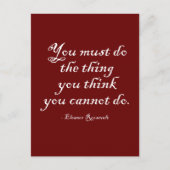 U moet doen wat u niet kunt doen briefkaart (Voorkant)