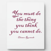 U moet doen wat u niet kunt doen fotoplaat (Voorkant)