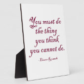 U moet doen wat u niet kunt doen fotoplaat (Zijkant)