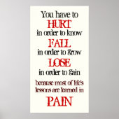 u moet pijn doen om de herfst te kennen om poster (Voorkant)