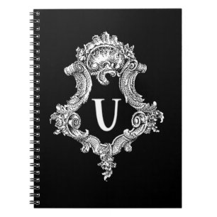 U Monogram Initiaal Notitieboek