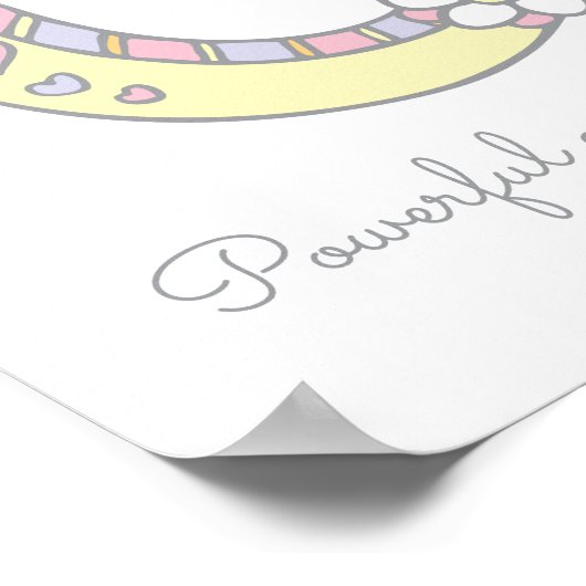 U monogram kunst Ulrika meisjes naam poster (Hoek)