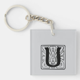 U Monogramm schwarz Sleutelhanger