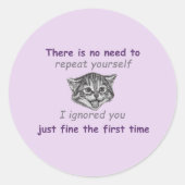 U negeren ronde sticker (Voorkant)