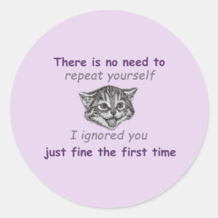 U negeren ronde sticker