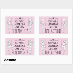 U Noemt Me HARELADYSCHAP Rechthoekige Sticker