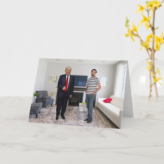 U ontmoette President Donald Trump | toevoegt Uw Kaart (Gele Bloem)