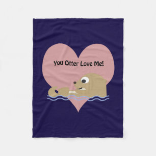 U Otter houdt van me Fleece Deken