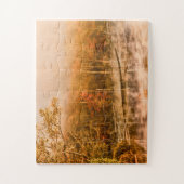 U.P. Michigan Fog Rising on Pond Travel Photo Legpuzzel (Verticaal)