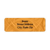 U personaliseert Curls over Oranje achtergrond Etiket (Voorkant)