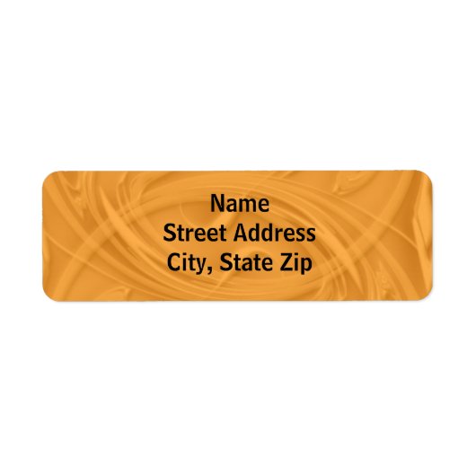 U personaliseert Curls over Oranje achtergrond Etiket (Voorkant)