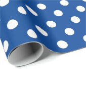 U-pick Achtergrondkleur / Classic White Polka Dots Cadeaupapier (Rol Hoek)