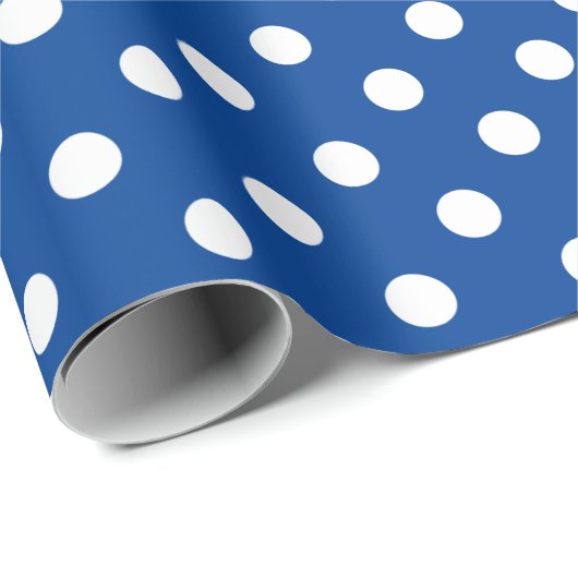 U-pick Achtergrondkleur / Classic White Polka Dots Cadeaupapier (Rol Hoek)