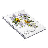 U-Pick achtergrondkleur Goldfinch Birds & Flowers Notitieboek (Rechterzijde)
