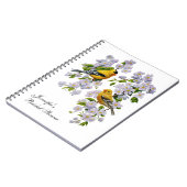 U-Pick achtergrondkleur Goldfinch Birds & Flowers Notitieboek (Linkerzijde)