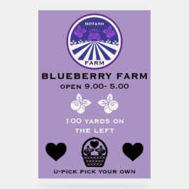 U-Pick Blueberry Boerderij Promotie Acryl Bord