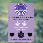 U-Pick Blueberry Boerderij Promotie Acryl Bord (Neutraal)