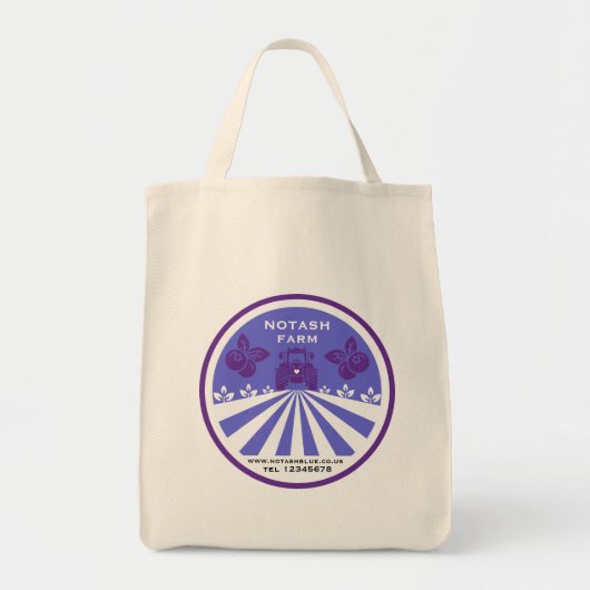 U-Pick Blueberry Boerderij Promotie Tote Bag (Voorkant)