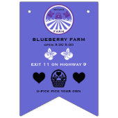 U-Pick Blueberry Boerderij Promotie Vlaggetjes (Eerste vlag)