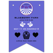 U-Pick Blueberry Boerderij Promotie Vlaggetjes (Derde vlag)