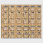 U Pick Color/ Happy Hanukkah Symbols & Text Cadeaupapier (Vlak)