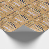 U Pick Color/ Happy Hanukkah Symbols & Text Cadeaupapier (Hoek)