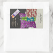 U Pick Kleur / Land Burlap Zwart Board Krijt Rechthoekige Sticker (Tas)