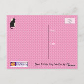 U Pick Kleur/ Succes Zwart Wit Kat Catz Duo Briefkaart (Achterkant)