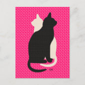 U Pick Kleur/ Succes Zwart Wit Kat Catz Duo Briefkaart (Voorkant)
