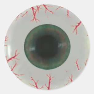 U Pick Kleur Tint / Halloween Eyeball Wereldbol Ronde Sticker