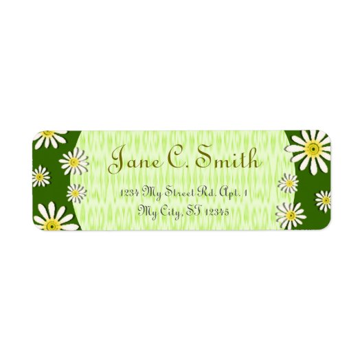 U-pick Kleur / Whimsical Wildflower Daisy Sprinkle Etiket (Voorkant)