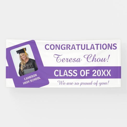 U-Pick Schoolkleuren met Paarse UPSC Spandoek (Horizontaal)