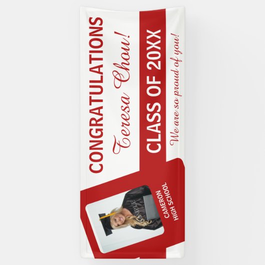 U-Pick Schoolkleuren w/Rood UPSC Spandoek (Verticaal)