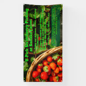 U-Pick Strawberry Boerderij Berry Picking aanpasse Spandoek (Verticaal)