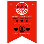 U-Pick Strawberry Boerderij Promotie Vlaggetjes (Eerste vlag)