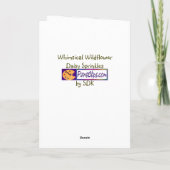 U-plukkende kleuren/witte wilde bloem Daisy Sprink Kaart (Achterkant)