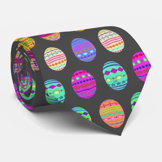 U-plukkleur/ Bedazled paaseieren met roesteenkleur Stropdas (Opgerold)