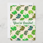 U-plukkleuren/exotische Ierse Shamrocks 4 Leaf Clo Kaart (Achterkant)