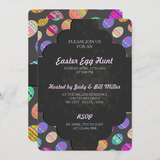 U-plukkleurige en gevloesde eieren — Blackboard-ch Kaart (Voorkant / Achterkant)